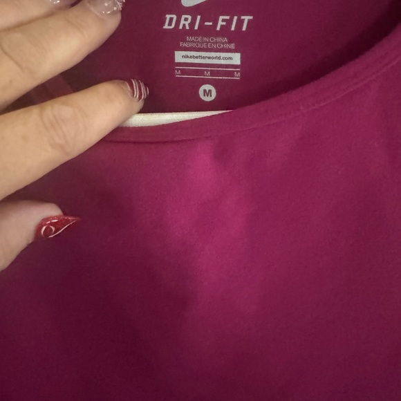 Nike Women's three-quarter sleeve- Blue and Maroon - Picture 2 of 4